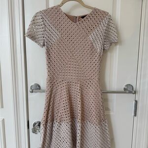 BCBGMaxAzria Dress in Cream and Tan